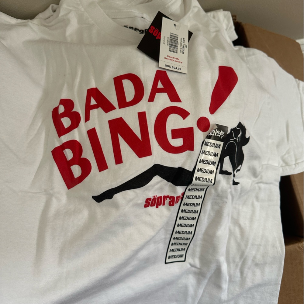 NWT Sopranos Bada Bing! T-Shirt Adult M